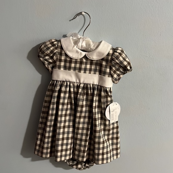 Edgehill Collection Plaid Peter Pan Collar Short Sleeve A-Line Dress - Picture 4 of 11